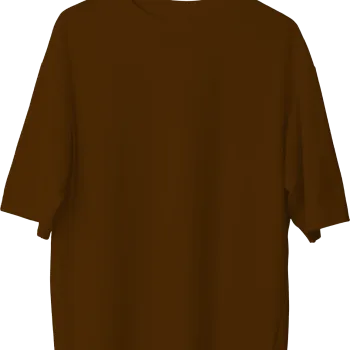 Oversize Tişört - Kahve