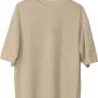 Oversize Tişört - Krem