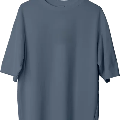 Oversize Tişört - Mavi