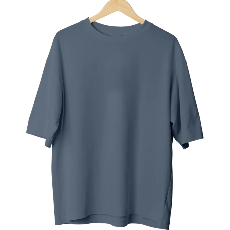Oversize Tişört - Mavi